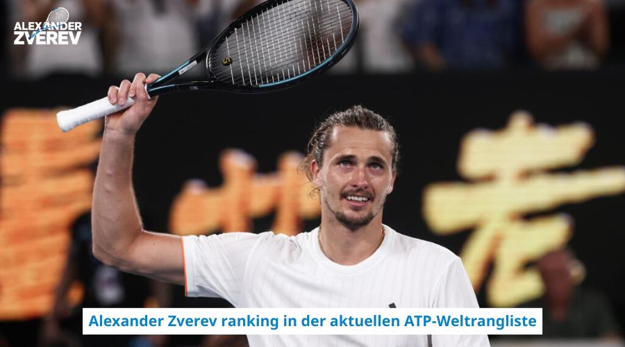 Alexander Zverev ranking in der aktuellen ATP-Weltrangliste